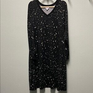 LulaRoe Emily Black Starry Dress